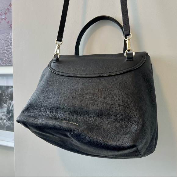 LOEFFLER RANDALL Carina Twisted Ring Leather Satchel - Black - Picture 4 of 11